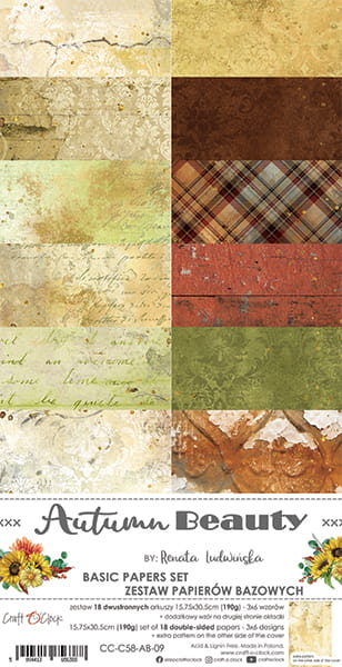 Craft O'Clock - Autumn Beauty - Extras Set - Basic papers