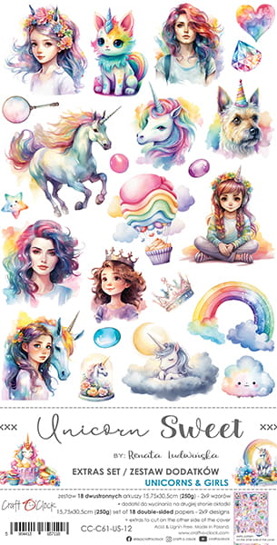 Craft O'Clock - Unicorn Sweet - Extras Set - Unicorns & Girls