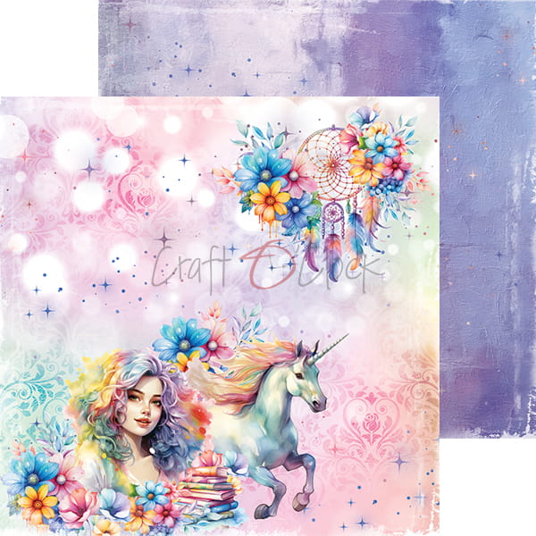 Craft O'Clock - Unicorn Sweet - Paper Pad - 8x8"