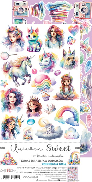 Craft O'Clock - Unicorn Sweet - Extras Set - Unicorns & Girls