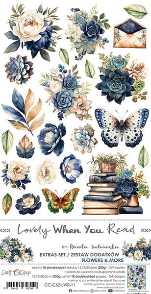 Craft O'Clock - Lovely when you read - Extras Set - Flowers & More