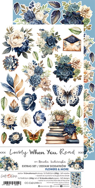 Craft O'Clock - Lovely when you read - Extras Set - Flowers & More