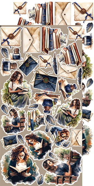 Craft O'Clock - Lovely when you read - Extras Set - Book Lovers