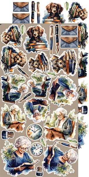 Craft O'Clock - Lovely when you read - Extras Set - Book Lovers
