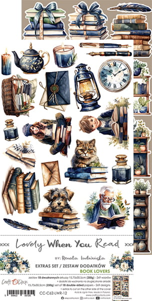 Craft O'Clock - Lovely when you read - Extras Set - Book Lovers