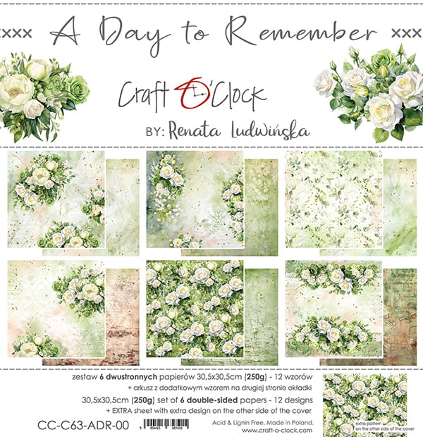 Craft O'Clock - A Day To Remember - Paper Pack - 12 x 12"
