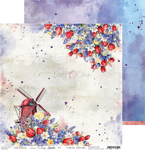 Craft O'Clock - Tulip Love - Paper Pack -  12 x 12"