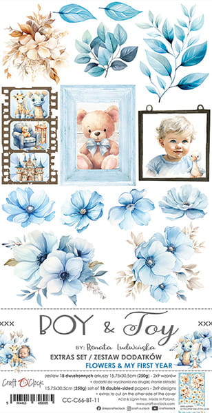 Craft O'Clock - Boy & Toy - Extras Set - Flowers