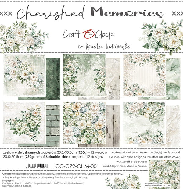 Craft O'Clock - Cherished memories - Paper Pack - 12 x 12"
