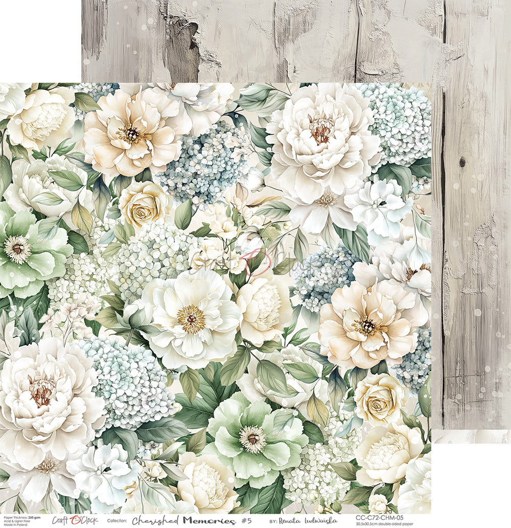 Craft O'Clock - Cherished memories - Paper Pack - 12 x 12"