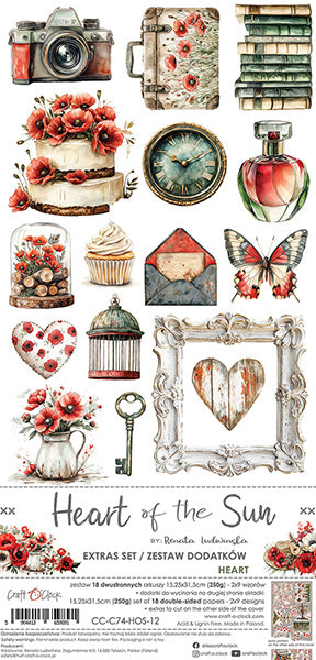 Craft O'Clock - Heart of the sun - Extras Set - Heart