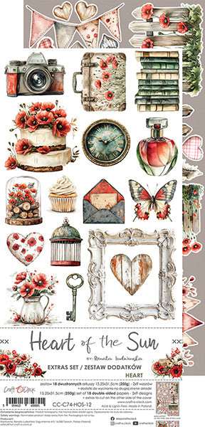 Craft O'Clock - Heart of the sun - Extras Set - Heart