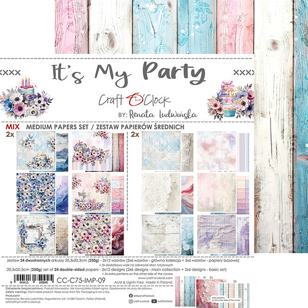 Craft O'Clock - It's my party - Extras Set - MIX - 8x8"