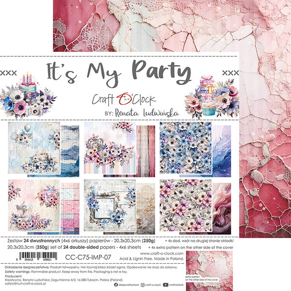 Craft O'Clock - It's my party - Extras Set - MIX - 8x8"