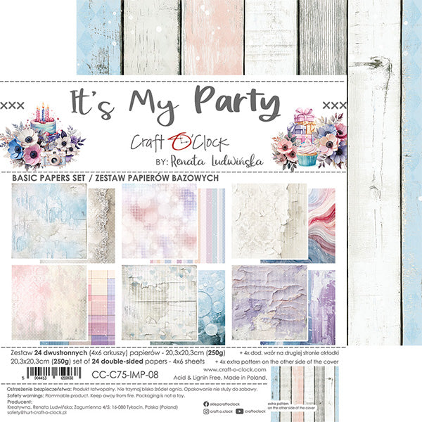 Craft O'Clock - It's my party - Extras Set - MIX - 8x8"