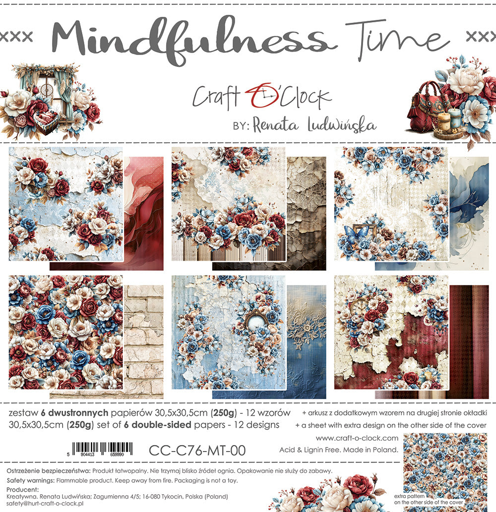 Craft O'Clock - Mindfulness time - Paper Pack - 12 x 12"