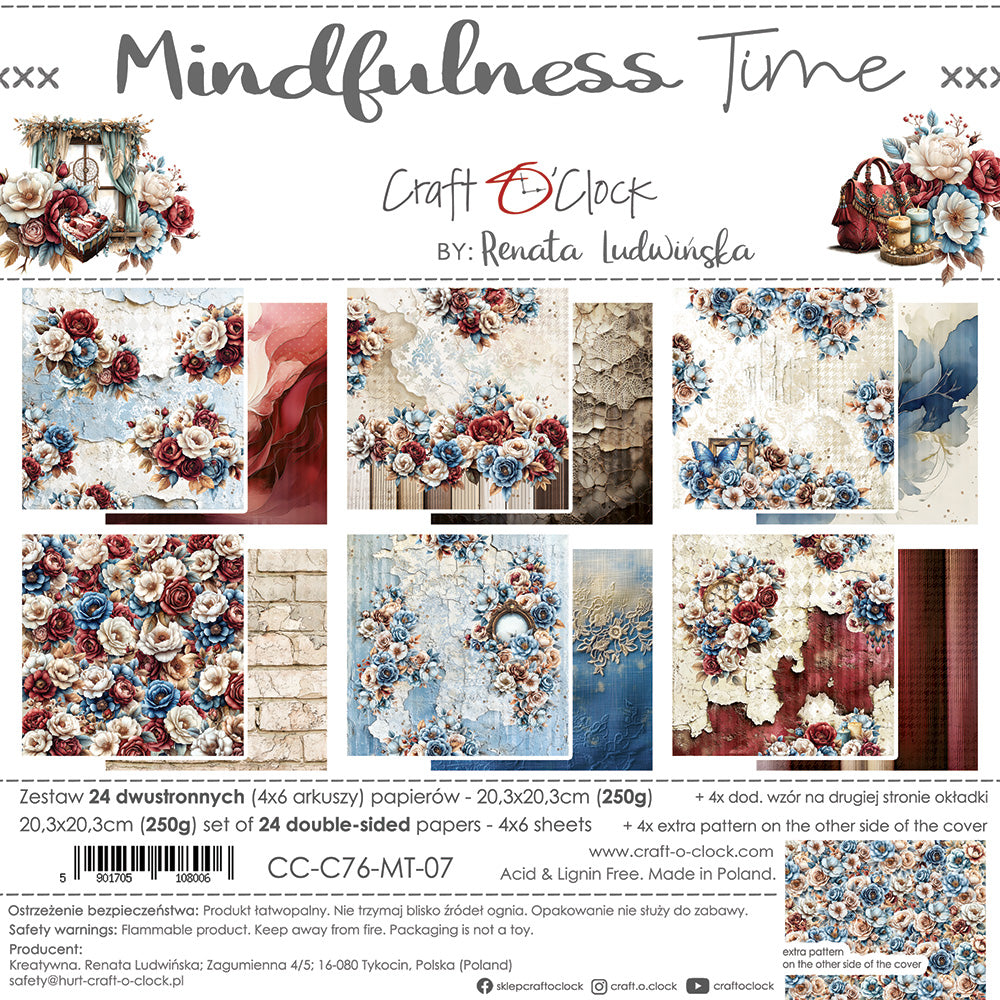 Craft O'Clock - Mindfulness time - Paper Pad - 8x8"