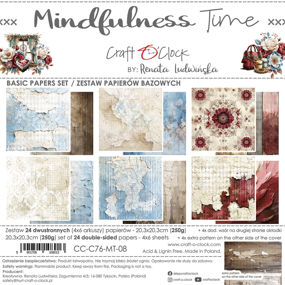 Craft O'Clock - Mindfulness time - Basic Paper Pad - 8x8"