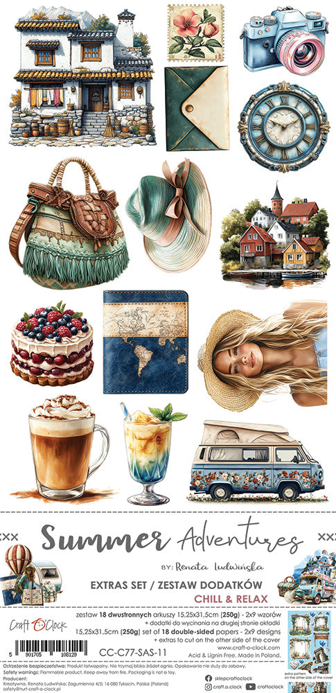 Craft O'Clock - Summer Adventures - Extras Set - Chill