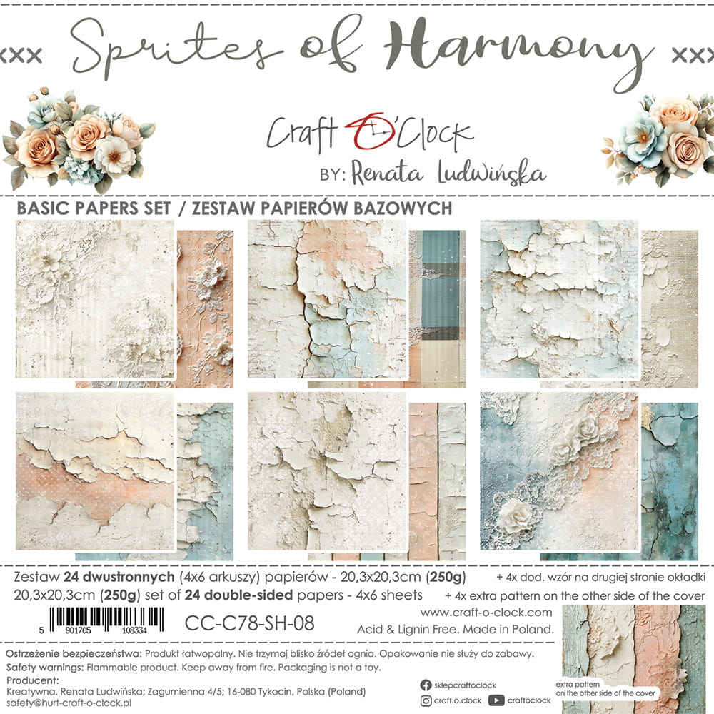 Craft O'Clock - Sprites of Harmony - Basic Paper Pad - 8x8"