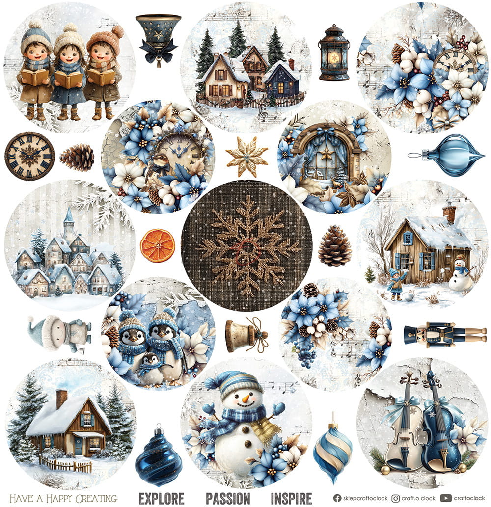 Craft O'Clock - Jolly Season - Paper Pack - 12 x 12"