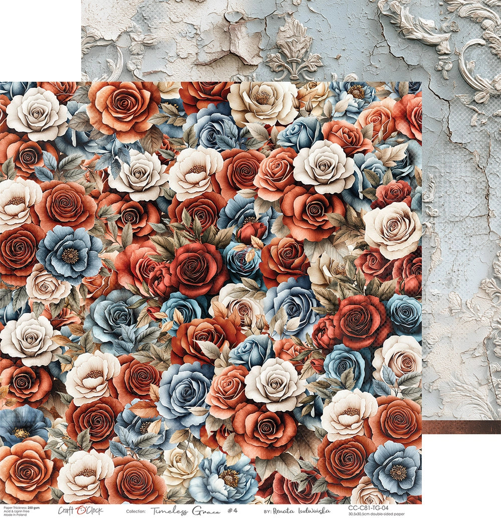 Craft O'Clock - Timeless Grace - Paper Pack - 12 x 12"