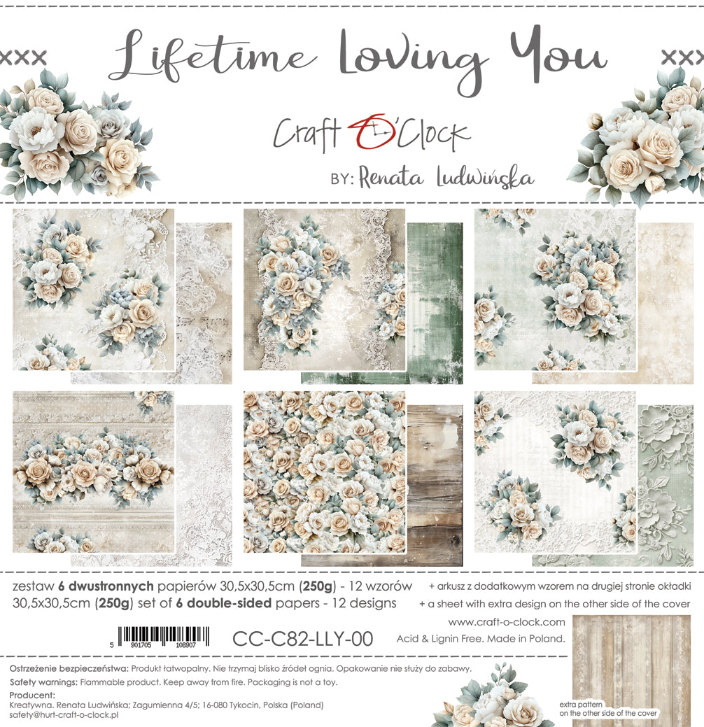 Craft O'Clock -Lifetime Loving You - Paper Pack - 12 x 12"