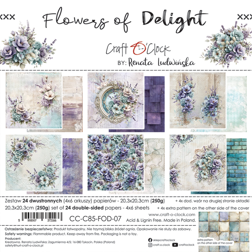 Craft O'Clock - Flowers of Delight - Extras Set - MIX - 8x8"