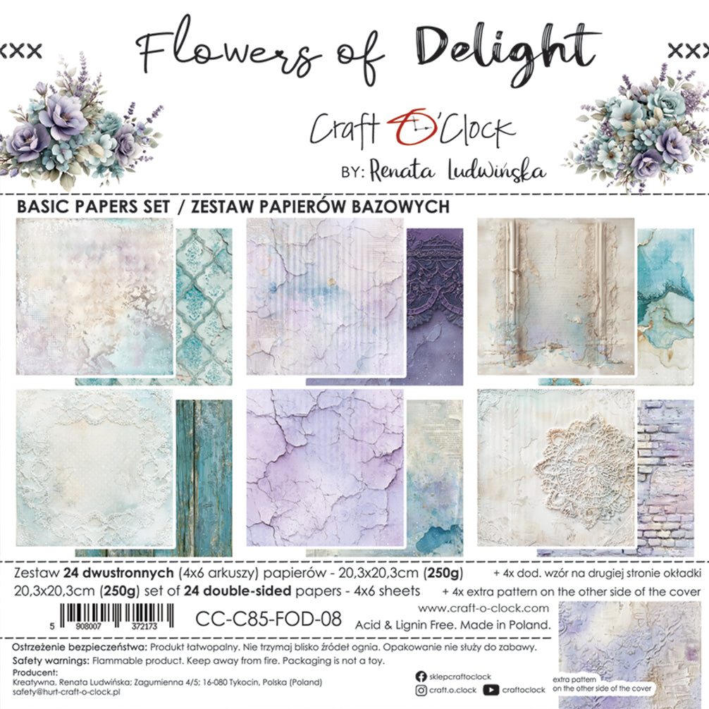 Craft O'Clock - Flowers of Delight - Extras Set - MIX - 8x8"