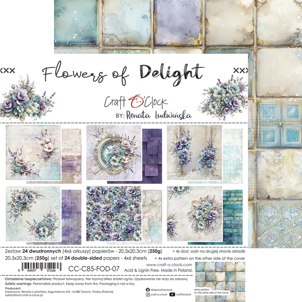 Craft O'Clock - Flowers of Delight - Extras Set - MIX - 8x8"