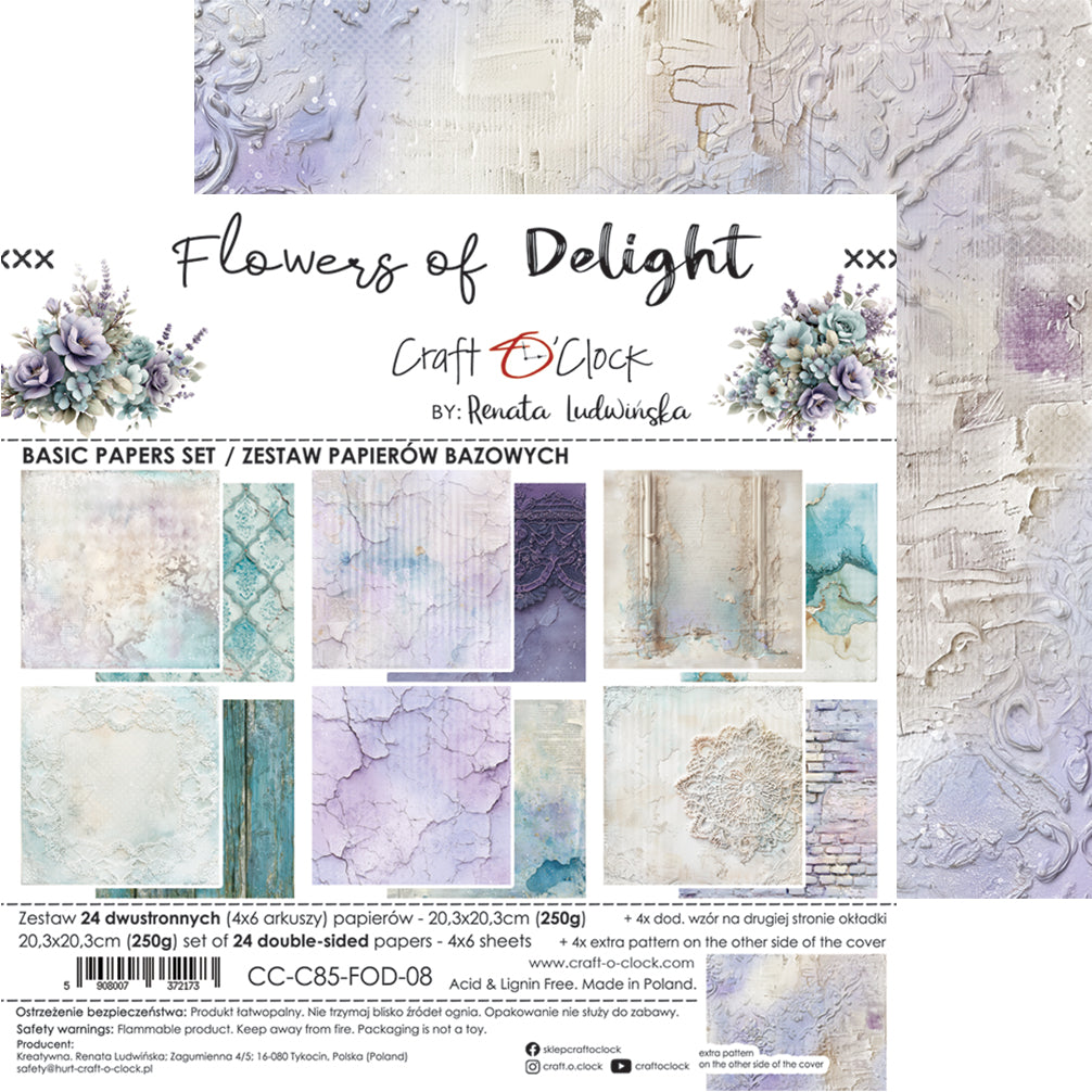 Craft O'Clock - Flowers of Delight - Extras Set - MIX - 8x8"