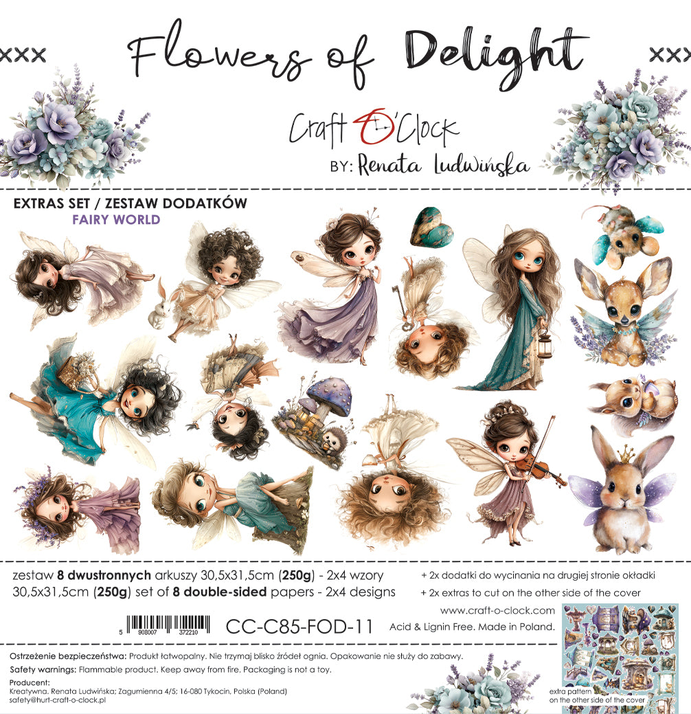 Craft O'Clock - Flowers of Delight - Fairy World Extras Set - 12x12"
