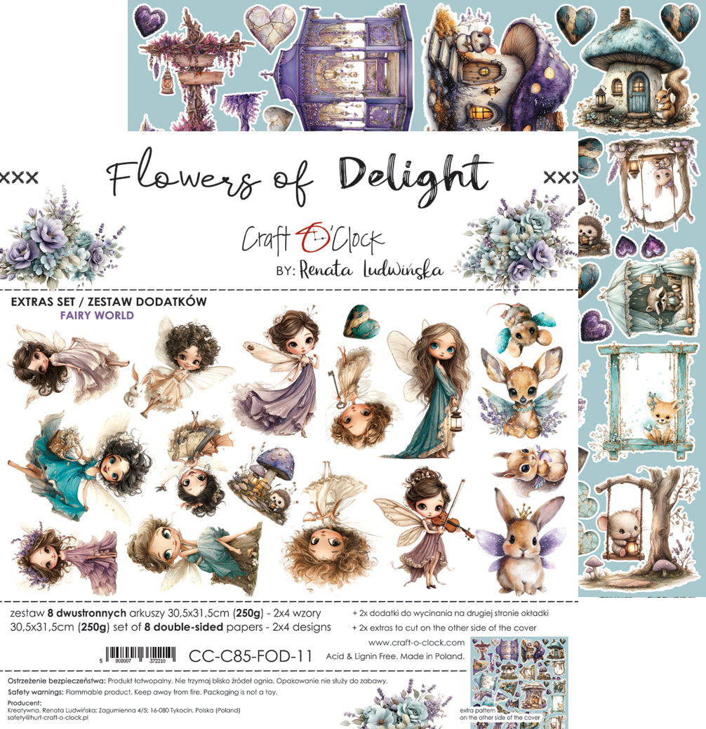 Craft O'Clock - Flowers of Delight - Extras Set Mix - 12x 12"