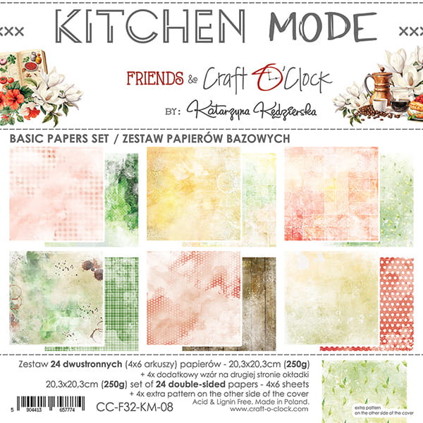 Craft O'Clock - Kitchen Mode  - Basic Paper Pad - 8x8"