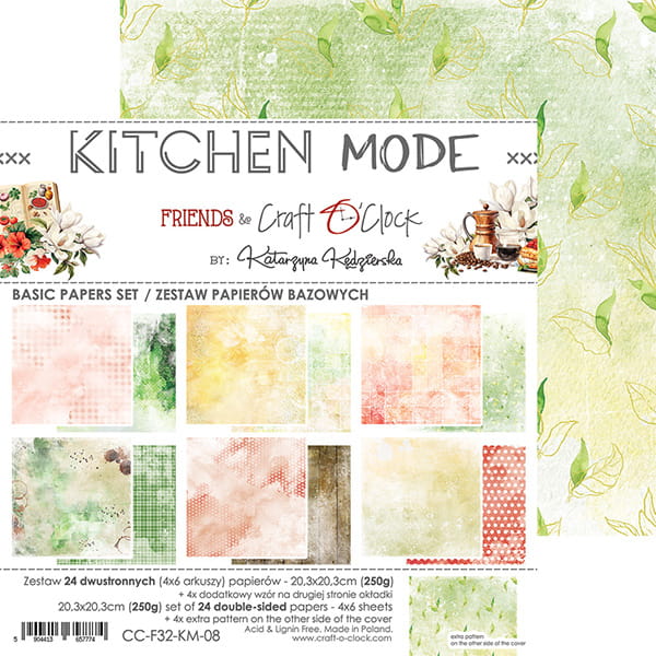Craft O'Clock - Kitchen Mode - MIX Paper Pad - 8x8"