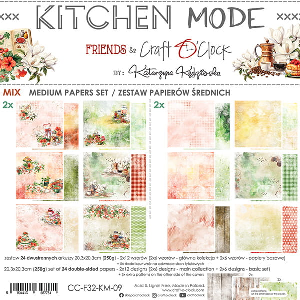 Craft O'Clock - Kitchen Mode - MIX Paper Pad - 8x8"