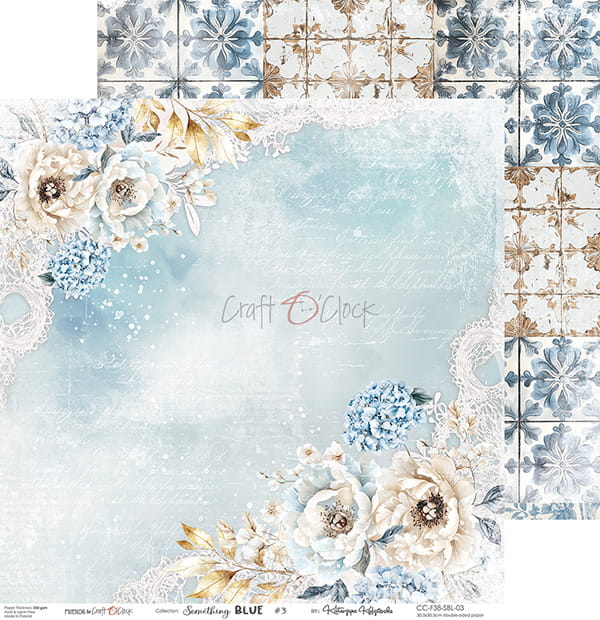 Craft O'Clock - Something blue - Paper Pack - 12 x 12"