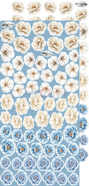 Craft O'Clock - Something blue - Extras Set - Flowers