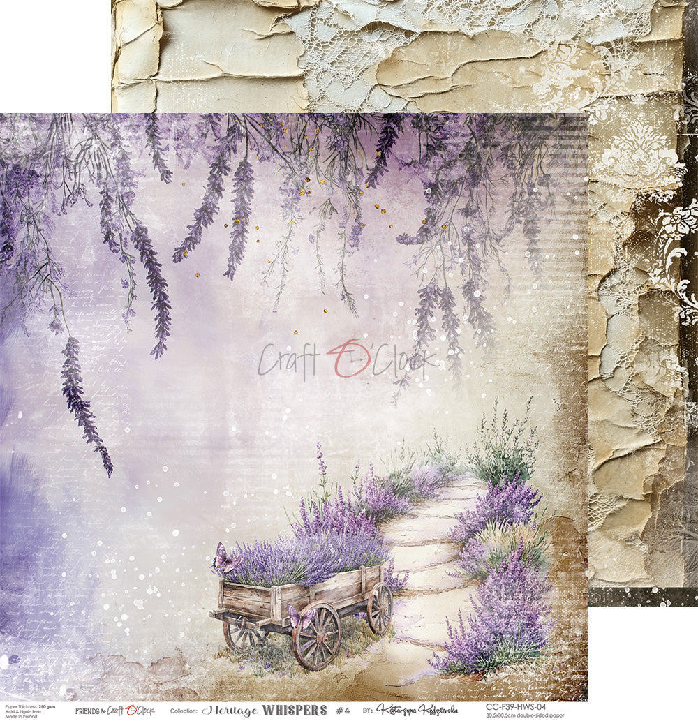 Craft O'Clock - Heritage whispers - Paper Pack - 12 x 12"