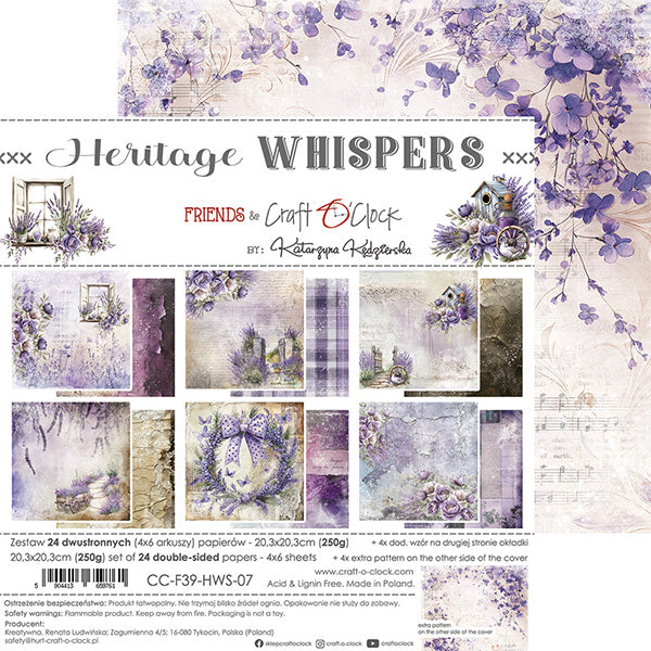 Craft O'Clock - Heritage whispers - Extras Set - MIX - 8x8"