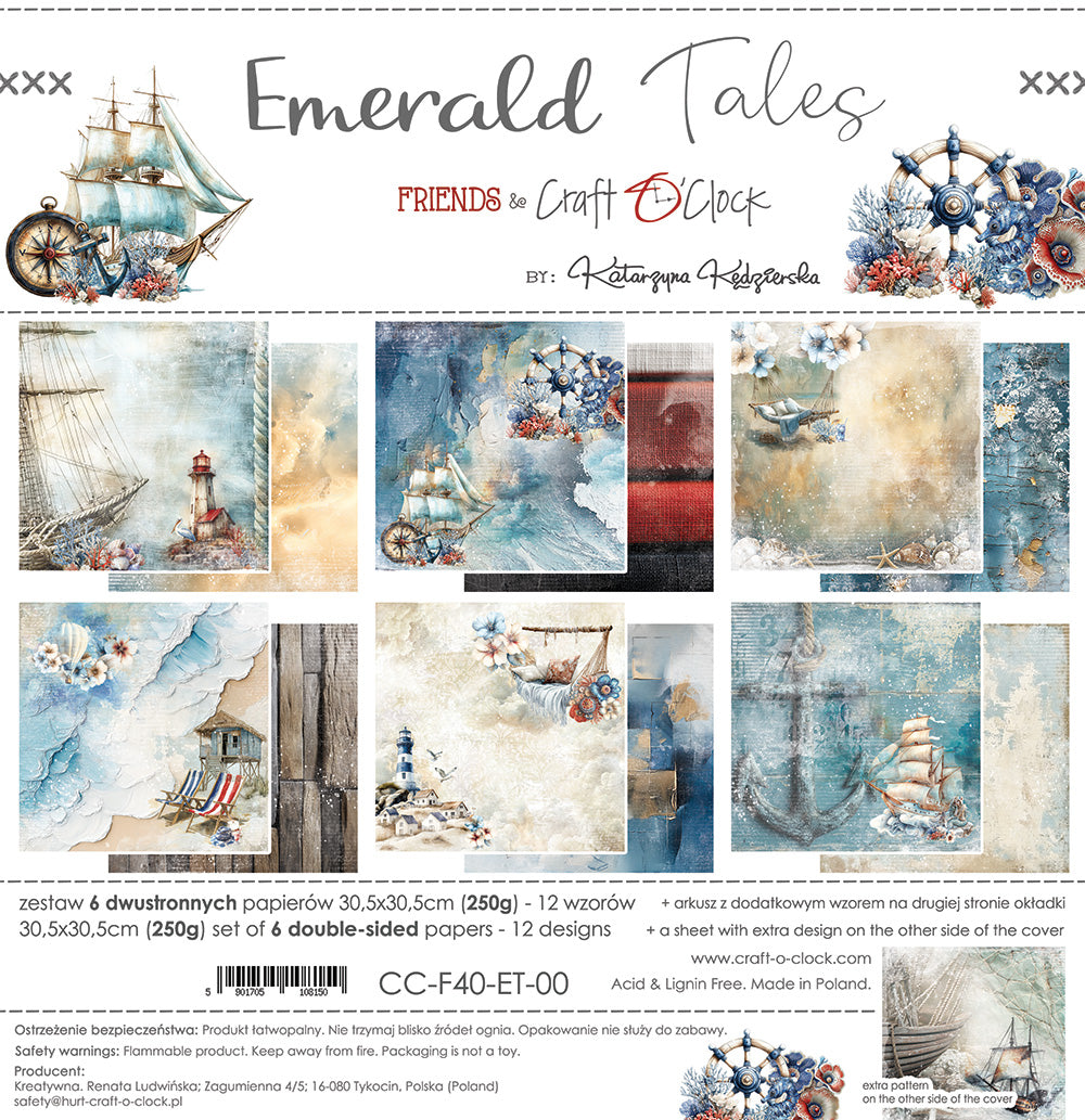 Craft O'Clock - Emerald Tales - Paper Pack - 12 x 12"