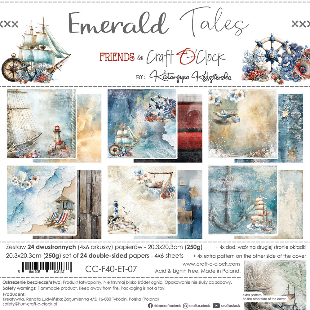 Craft O'Clock - Emerald tales - Paper Pad - 8x8"