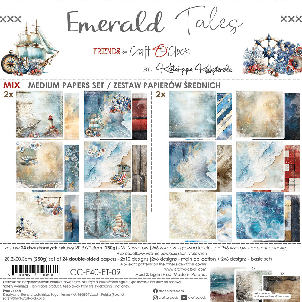 Craft O'Clock - Emerald Tales - Extras Set - MIX - 8x8"