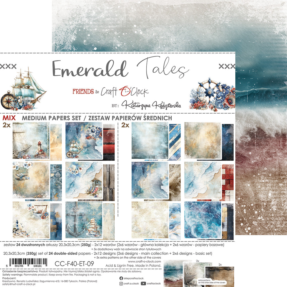 Craft O'Clock - Emerald Tales - Extras Set - MIX - 8x8"