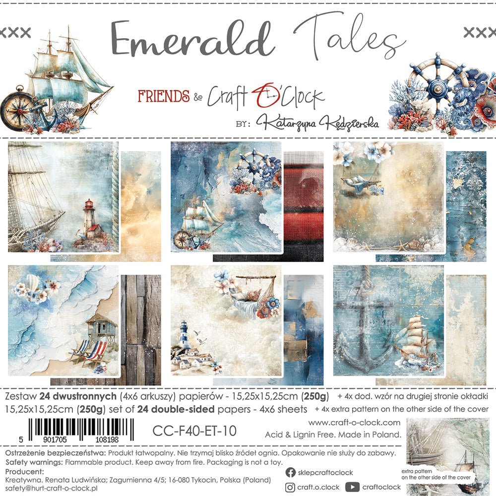 Craft O'Clock - Emerald Tales - Paper Pad - 6x6"