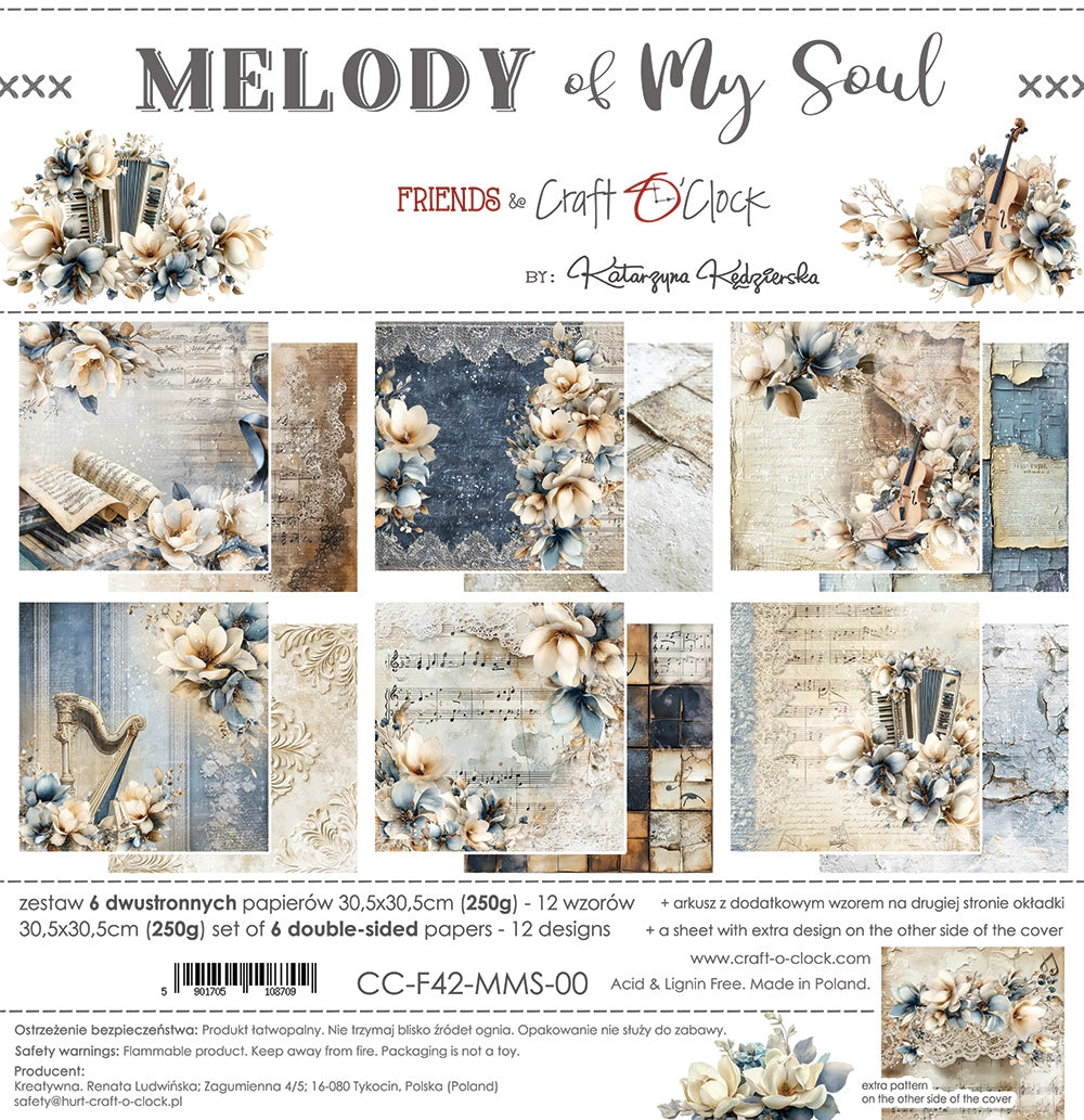 Craft O'Clock - Melody of my soul - Paper Pack - 12 x 12"