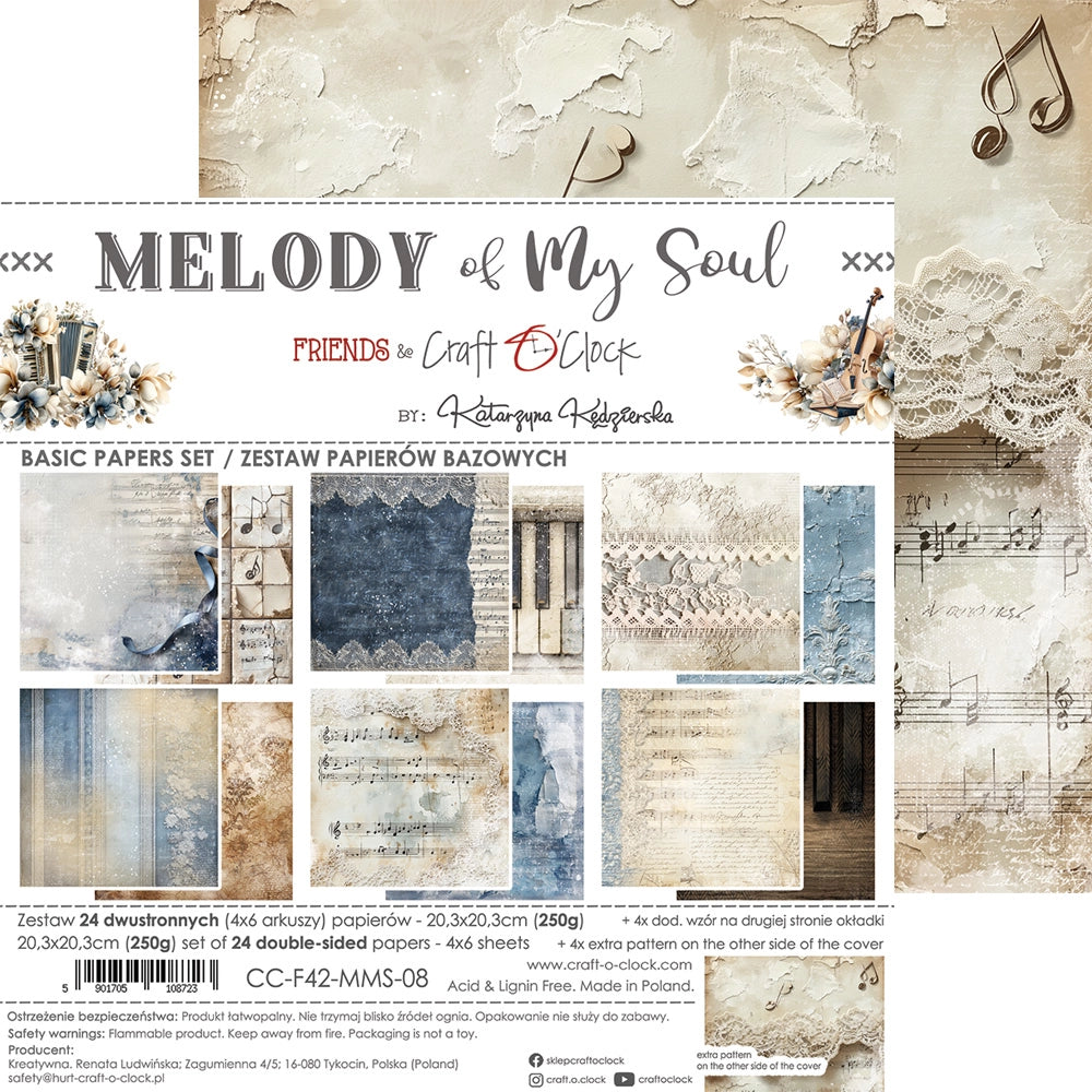 Craft O'Clock - Melody of my soul - Extras Set - MIX - 8x8"