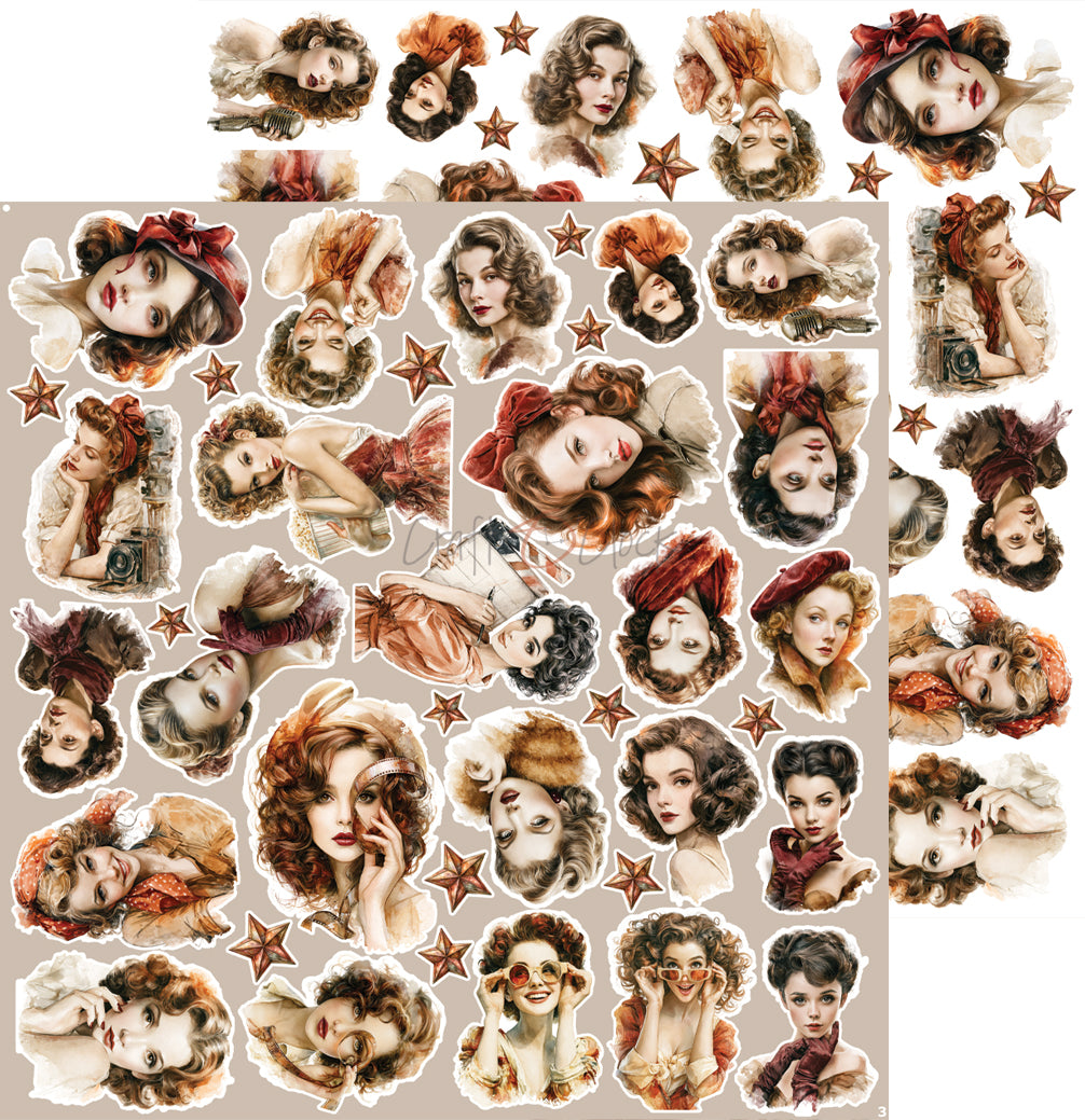 Craft O'Clock - Silver Screen Magic - Flowers Extras Set - 12x12"