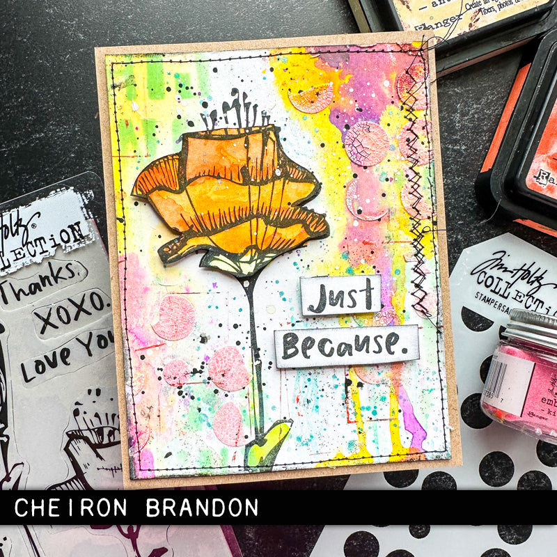 Tim Holtz Collection - Cling Stamps - Abstract Florals