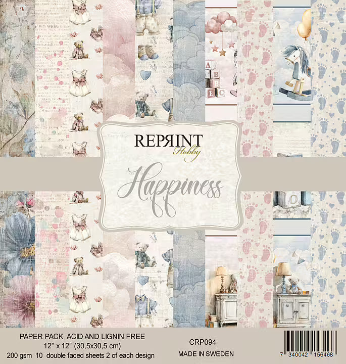 Reprint - Happiness - Collection Pack - 12 x 12"